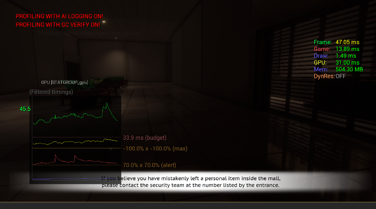 First look at profiling performance in Unreal