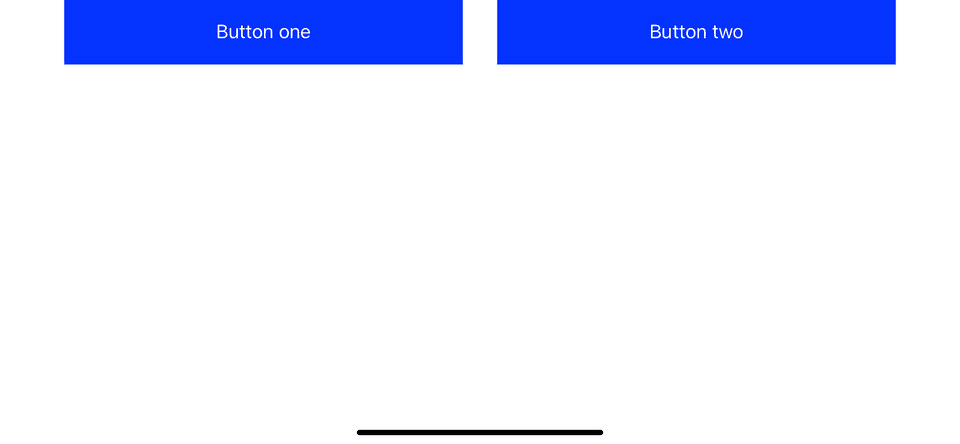 React Native two buttons horizontally