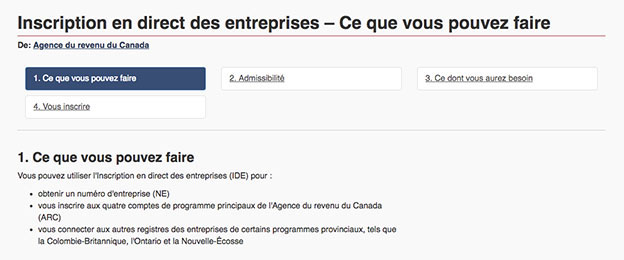 Après : Inscription en direct des entreprises.