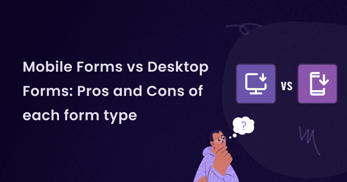 Hero image showing title mobile forms vs desktop forms