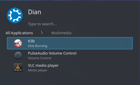 Aplikasi multimedia Kubuntu