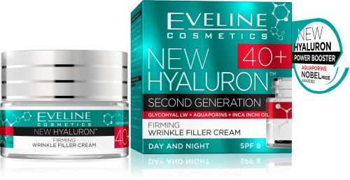 EVELINE New Hyaluron 40+ feszesítő ráncfeltöltő arckrém 50 ml