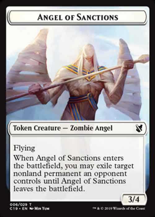 3/4 White Angel of Sanctions Creature Token | MTG.onl Tokens