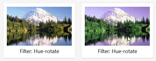 CSS3 Filter hue-rotate