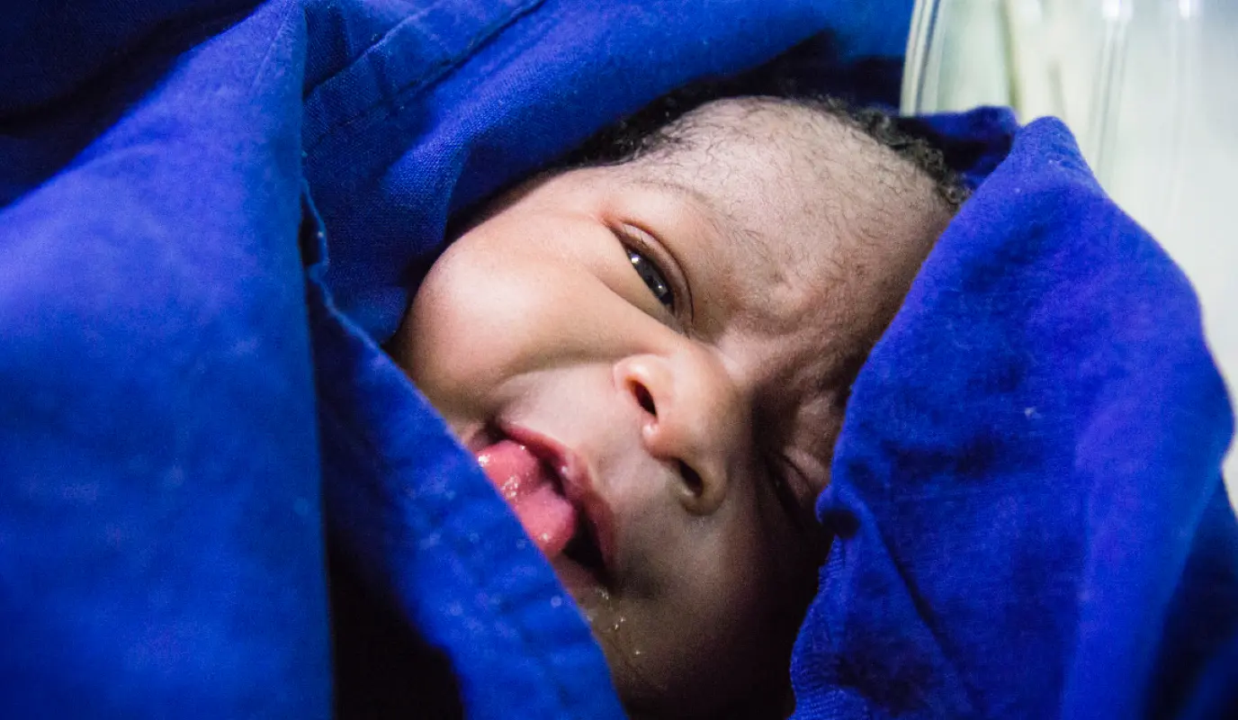 A newborn at Kenyatta Hospital in Nairobi.