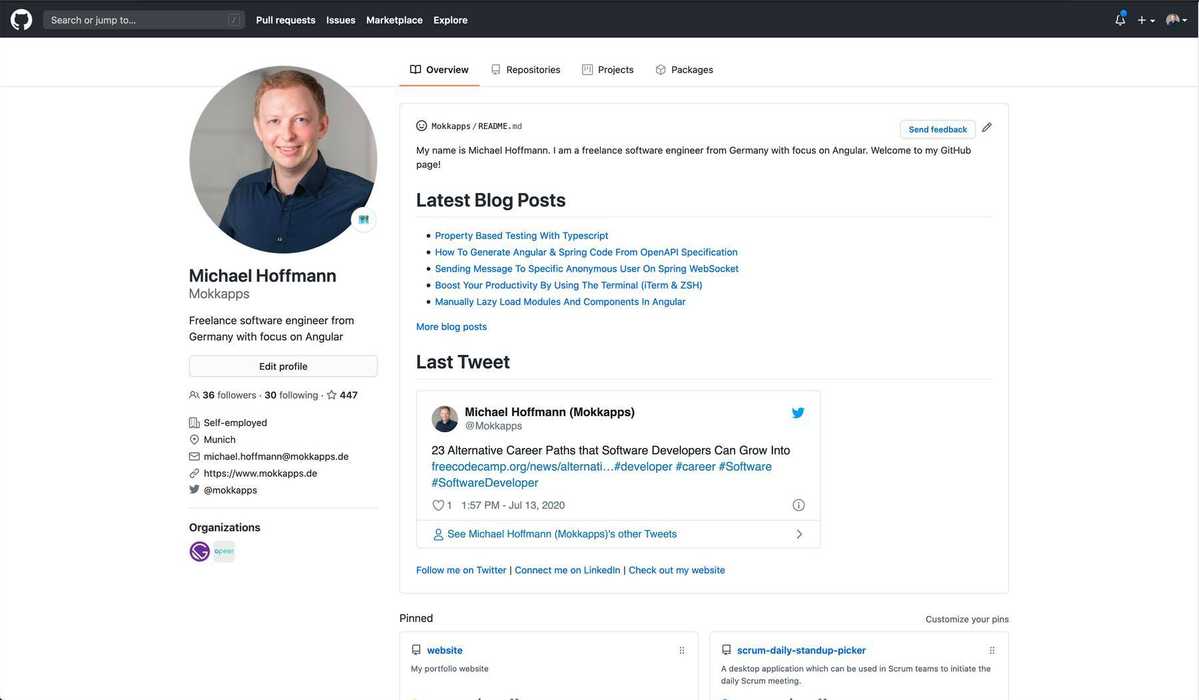 How I Built A Self-Updating README On My Github Profile Image