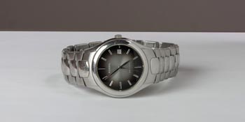 siver watch product shot