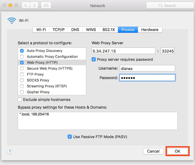 step8 how to configure safari browser for proxy servers