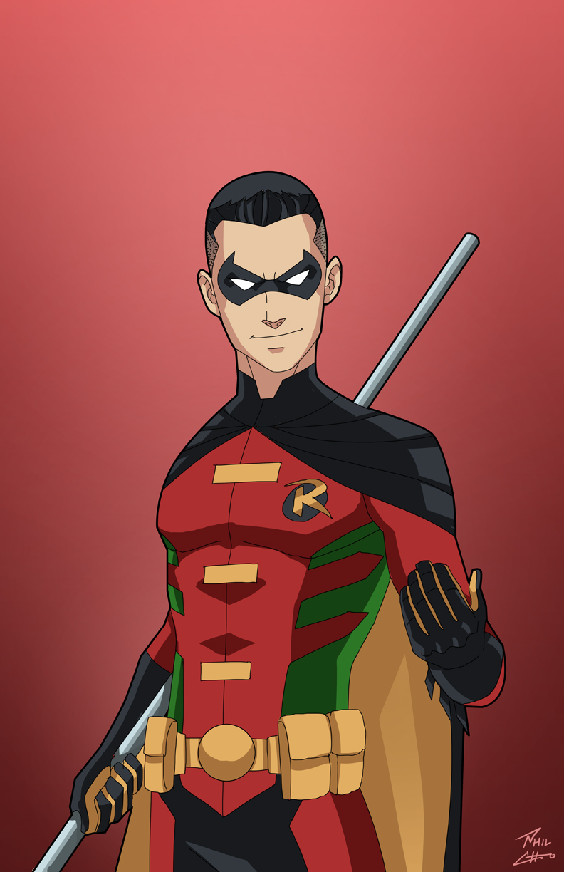 Profile picture of Tim Drake as robin with his metal staff