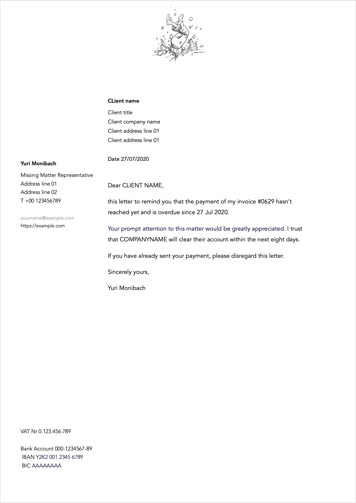 Past Due Invoice Template Letter