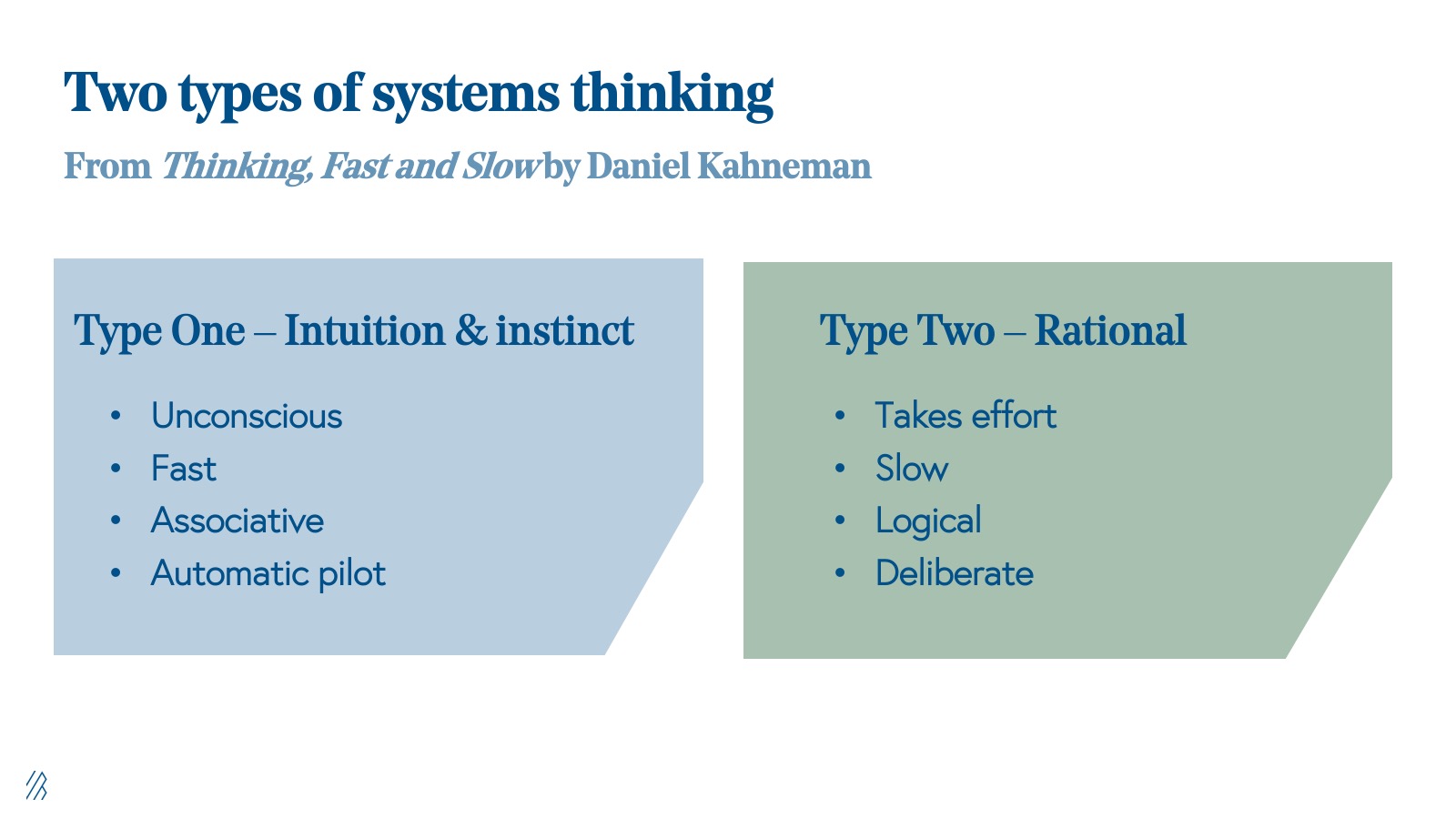 Two types of systems thinking