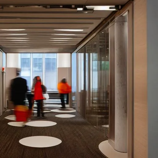 Modern office lobby