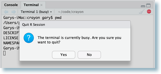 Busy terminal example