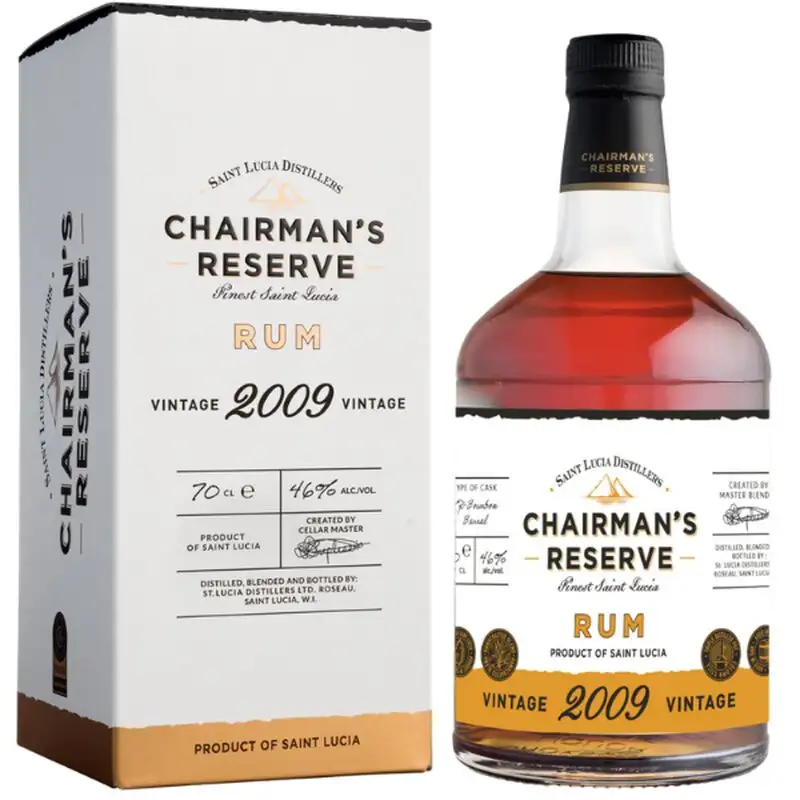 Image of the front of the bottle of the rum Chairman‘s Reserve Vintage