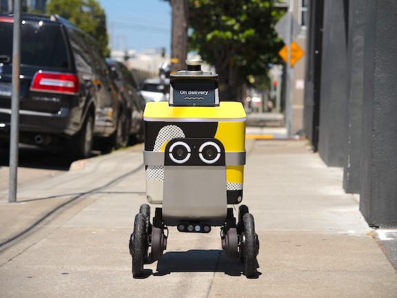 A Postmates Serve autonomous delivery robot