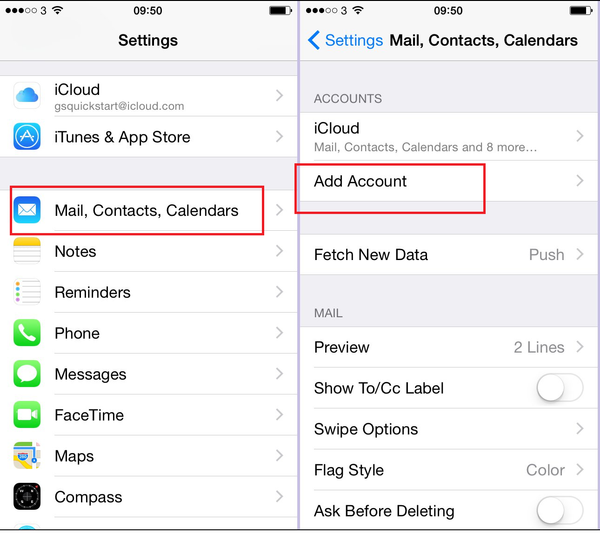 how to see iphone contacts in gmail