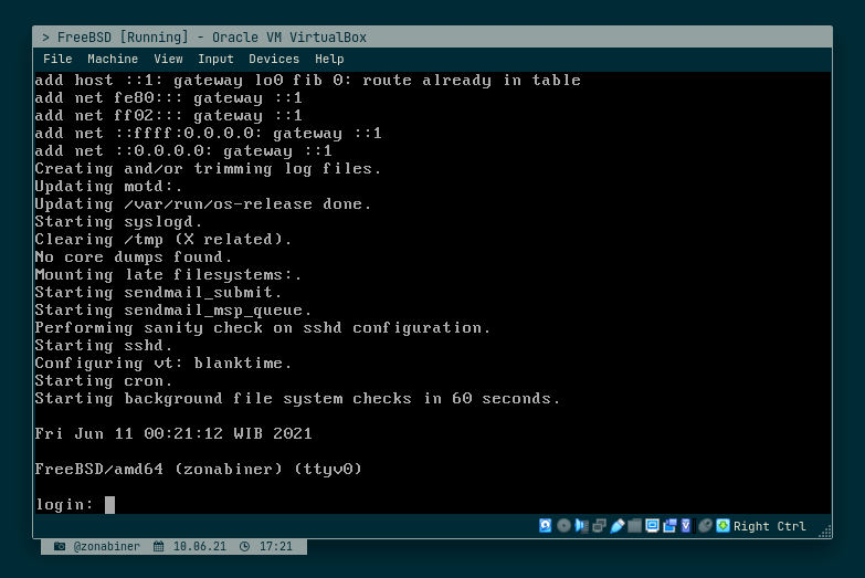 FreeBSD 12.2 Stable Login FreeBSD 12.2 Stable Login