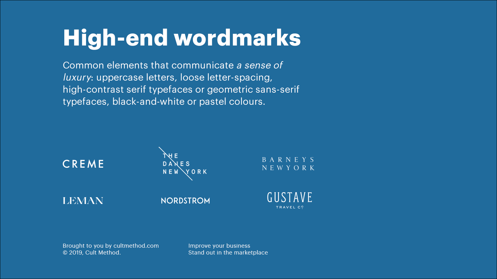 High-end wordmark logos