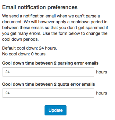 You can configure email notification cool down periods in your profile settings