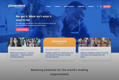 Cornerstone.com homepage