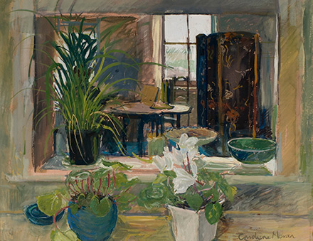 Through the Hatch gouache painting