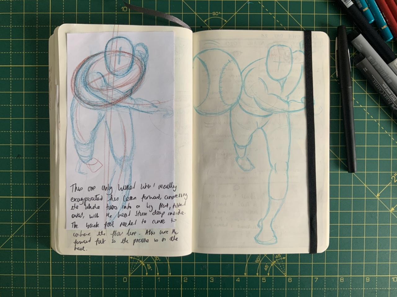 A page from Adam Westbrook&rsquo;s sketchbook
