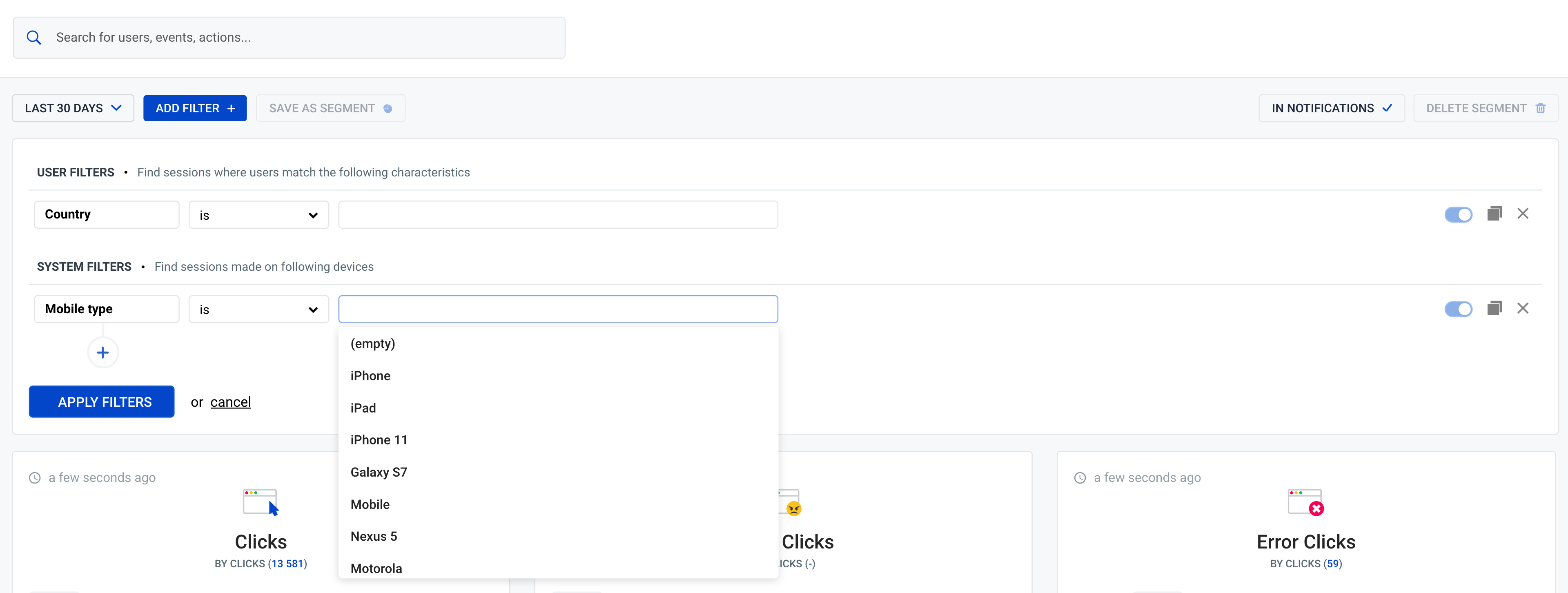 LiveSession Search terms LiveSession App - Search - Term view