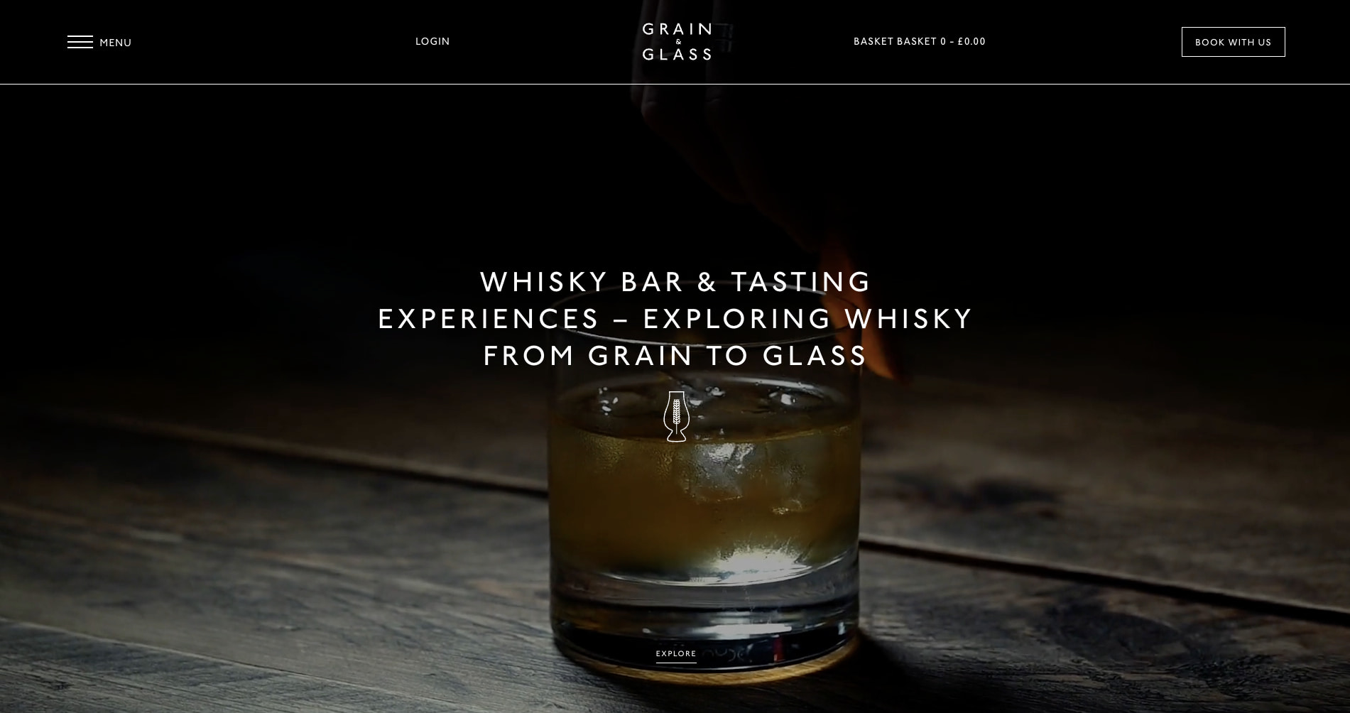 Grain and glass website screenshot
