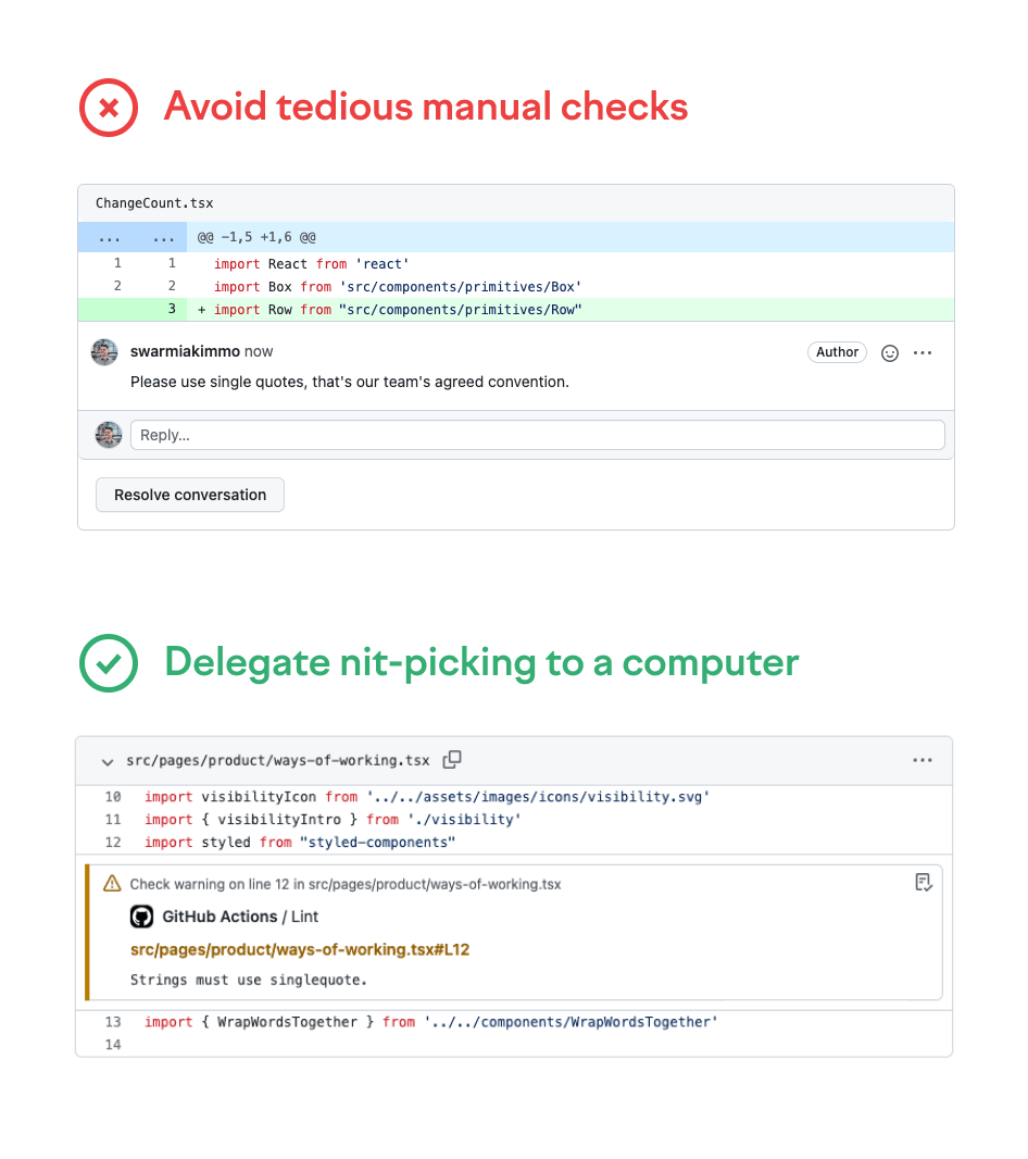 delegate nitpicking to a computer