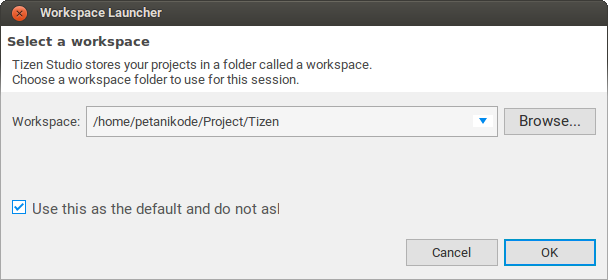 Workspace Tizen