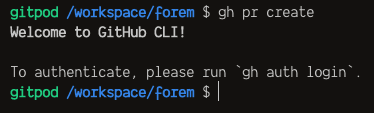 GitHub CLI login prompt