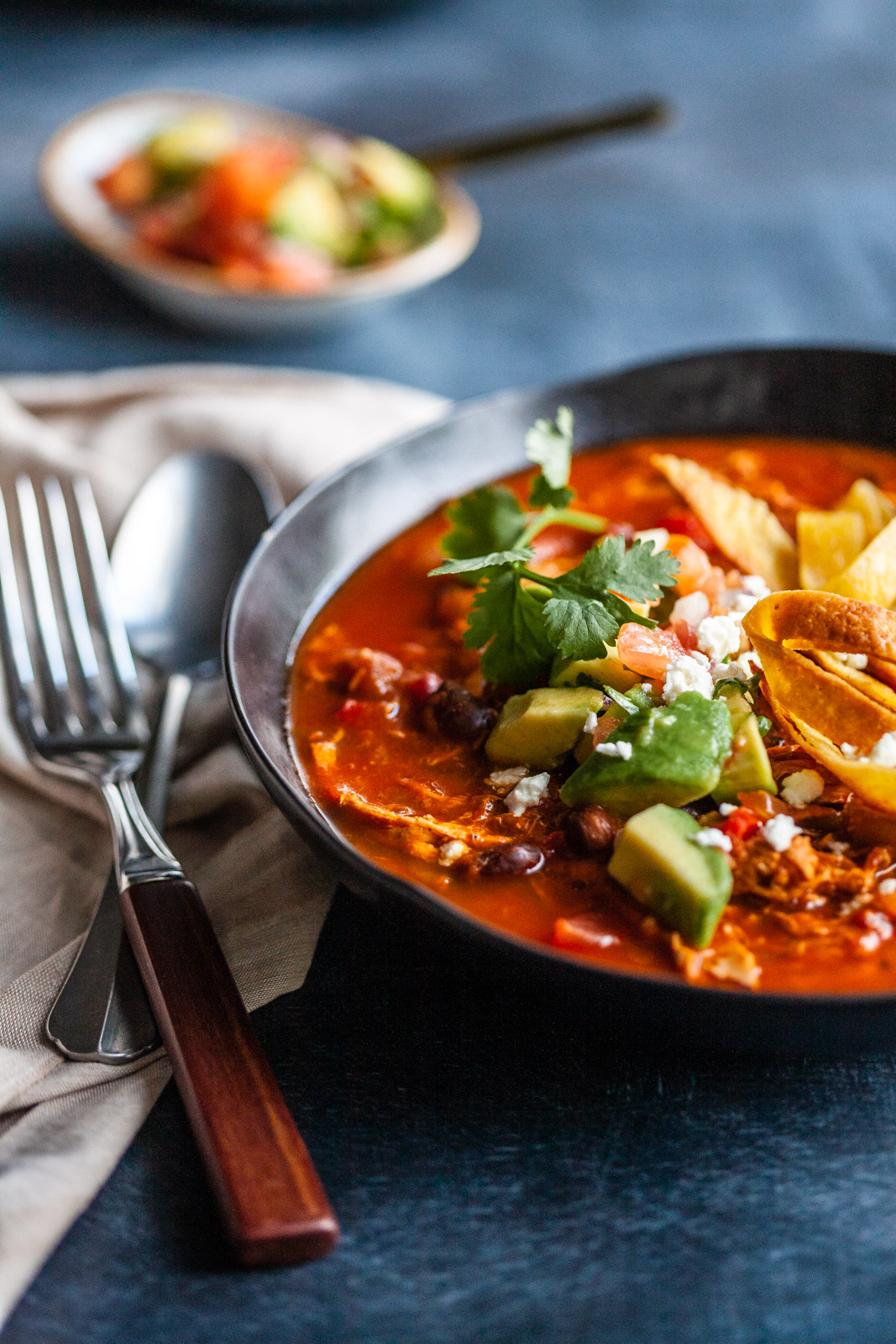 Chicken Tortilla Soup With Salsa And Homemade Tortillas Olive Mango
