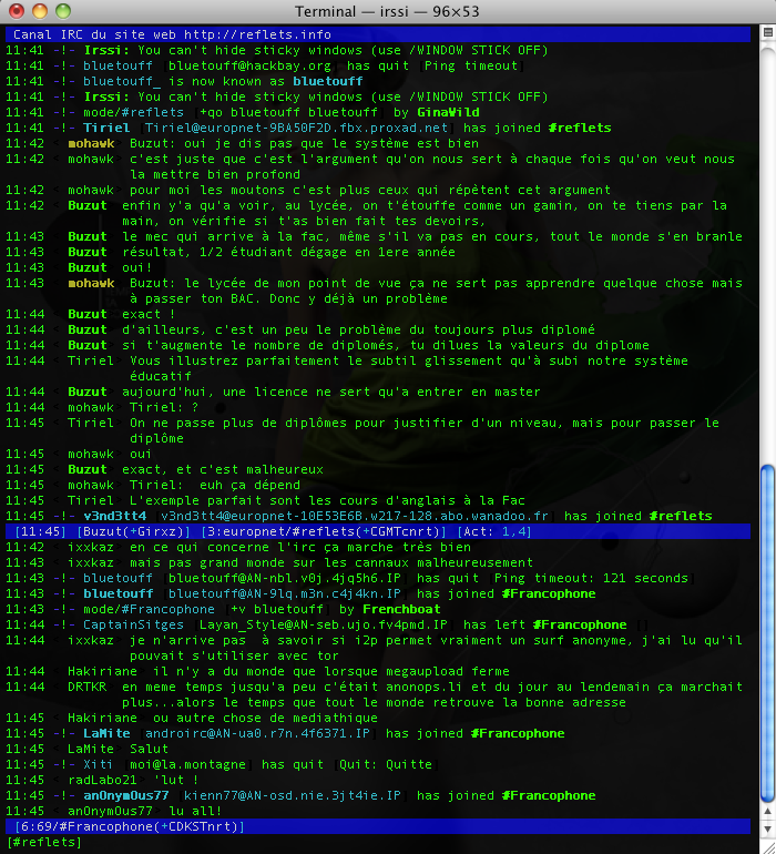 split-screen-irssi partage d'ecran irc