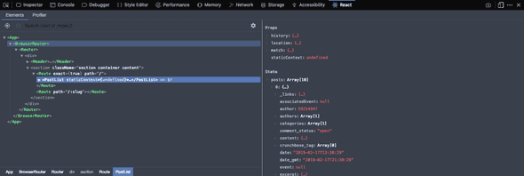 Check react js devtools to make sure state is being assigned