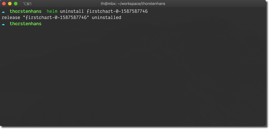 Helm 3 - Uninstall a release