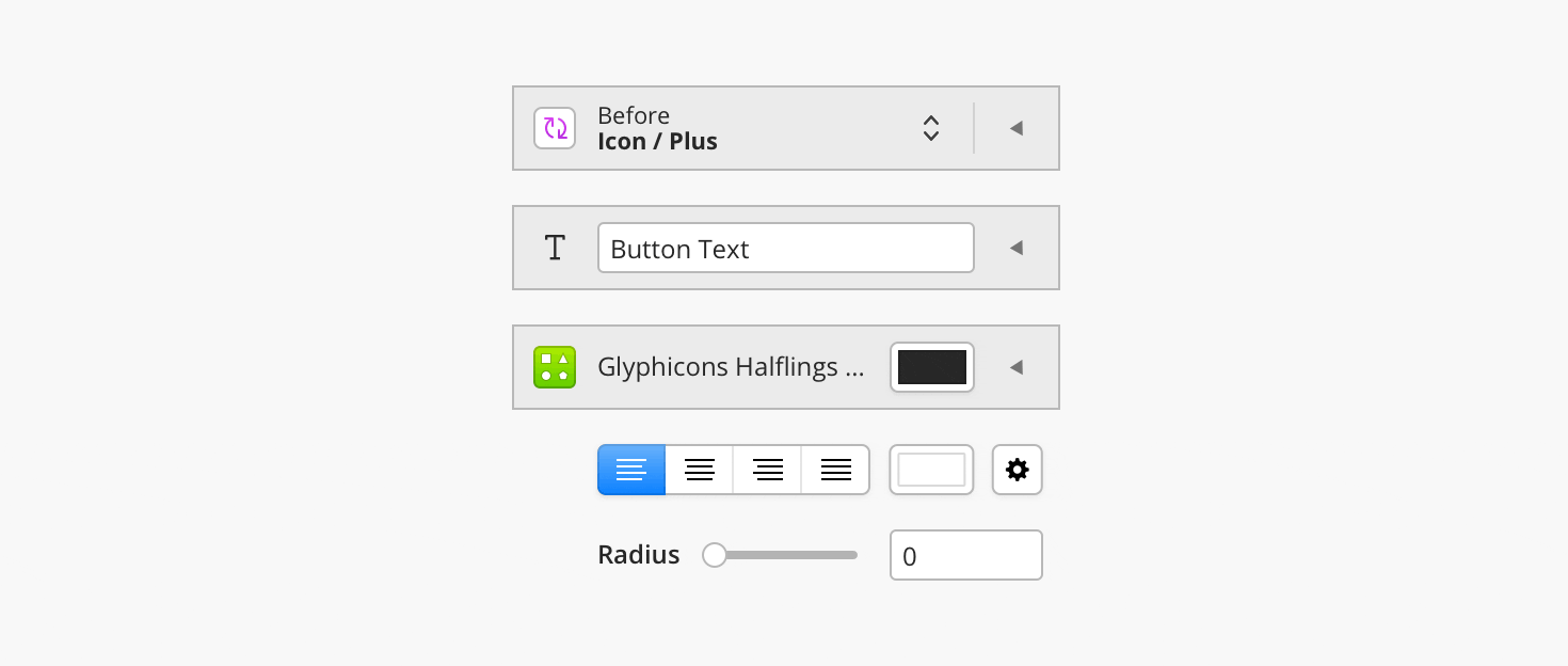 The 8px grid used to design the ui components