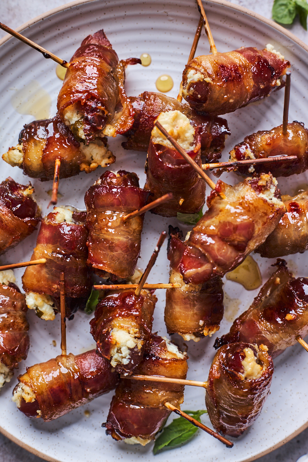 Bacon Wrapped Goat Cheese–stuffed Dates