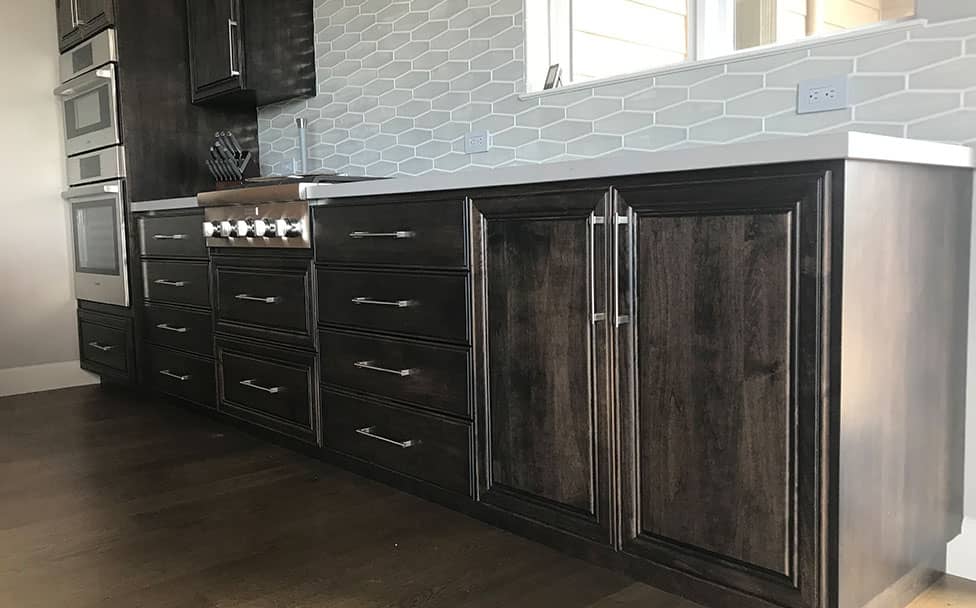 cabinets painted in kitchen