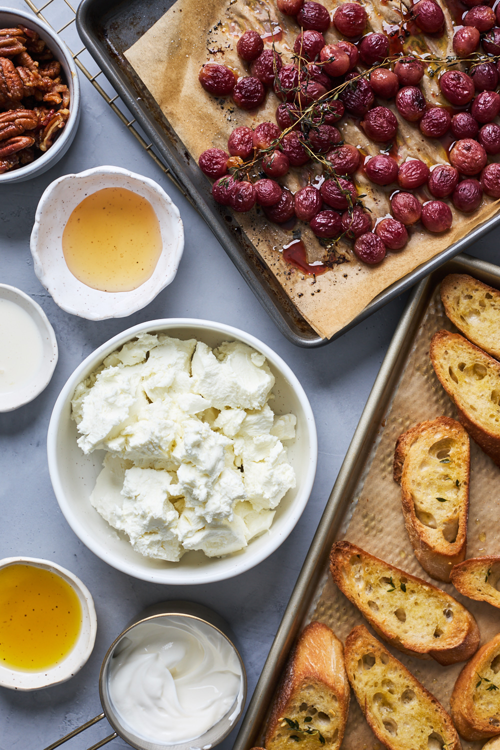 Whipped Goat Cheese With Roasted Balsamic Grapes