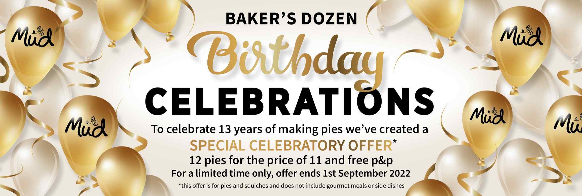 Bakers dozen 13th birthday celebratory offer, Buy 12 for the price of 11 and free delivery