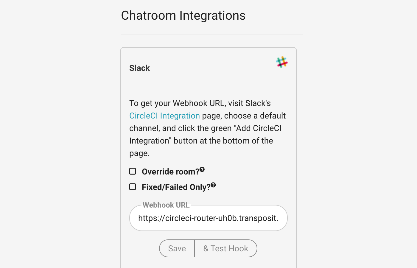 CircleCI settings