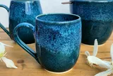 Garibaldi, Matthew Freed, Shorty mug, forest green pottery, pottery mug