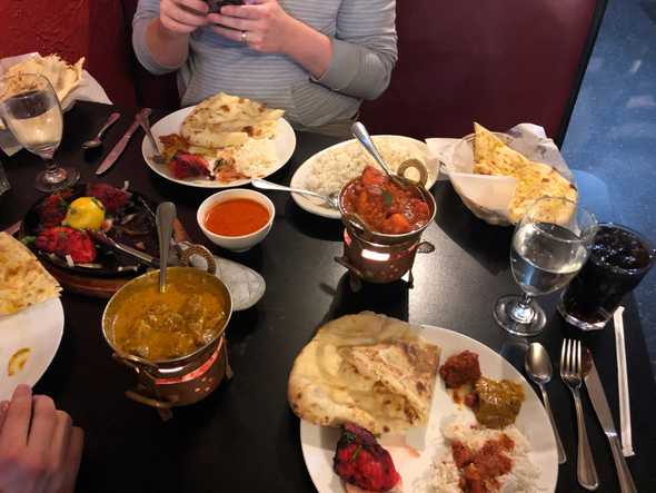 After visiting the gum wall, I tried indian food for the first time. It was really good but it's surprisingly hard to find people to get it with me.