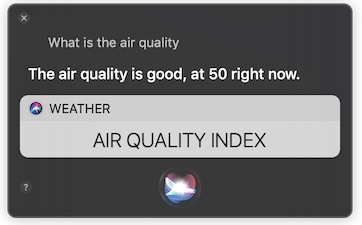 Mojave Siri Air Quality