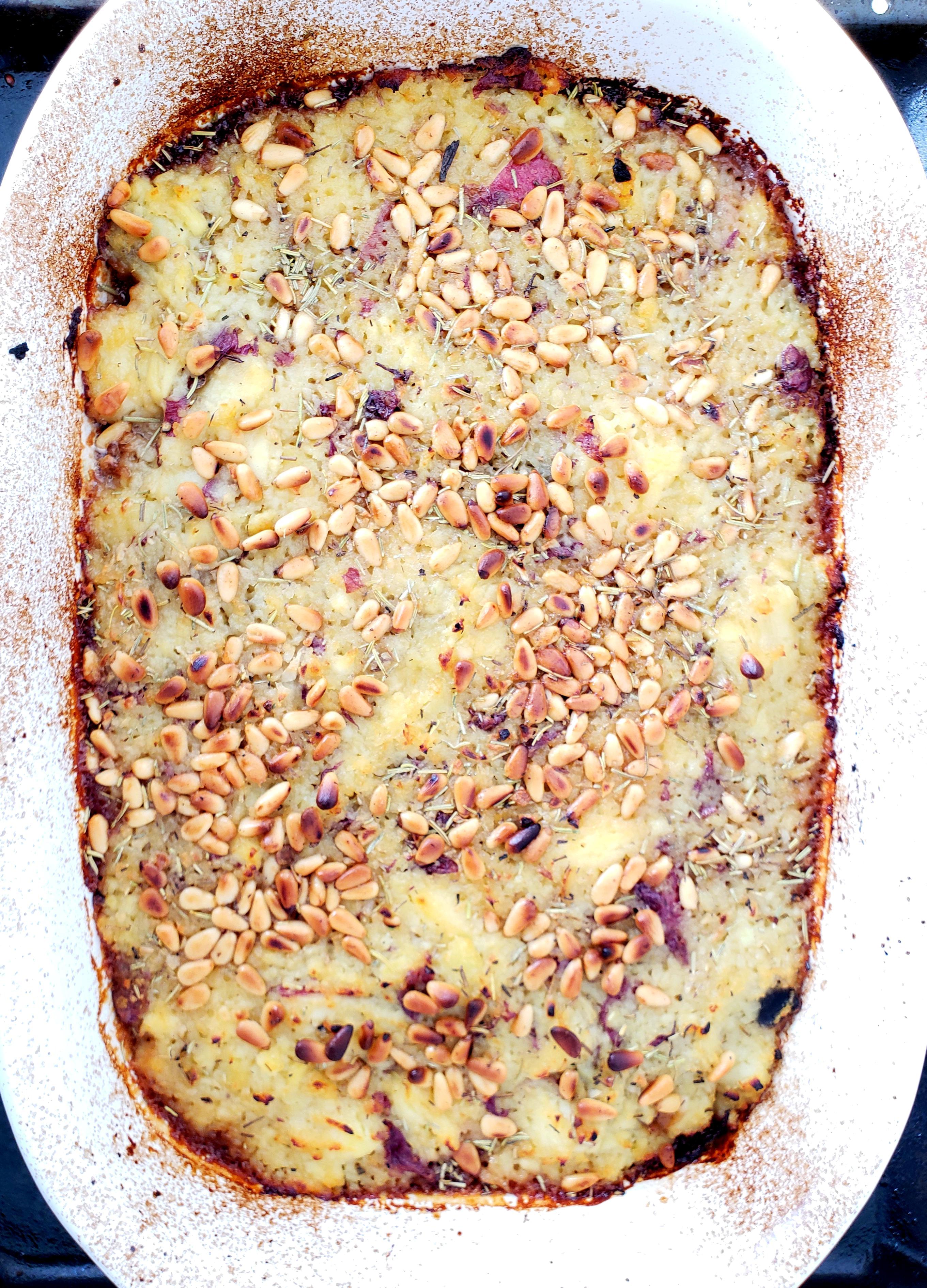 Mashed Japanese Yams Casserole