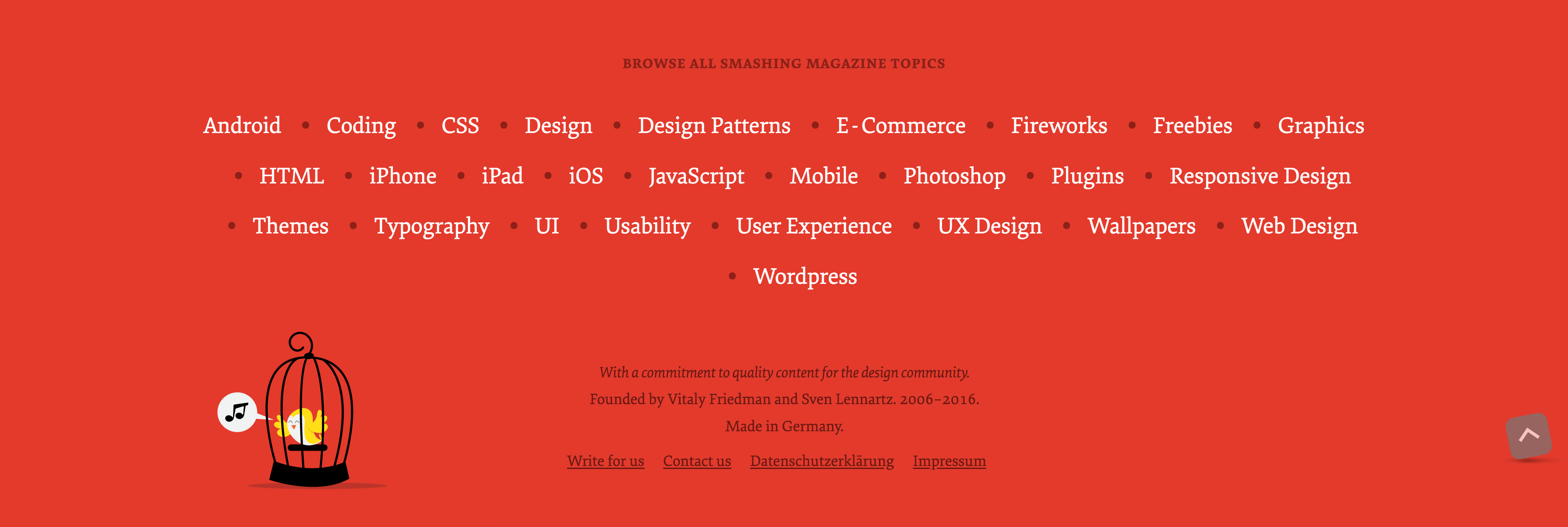 The Smashing Magazine footer