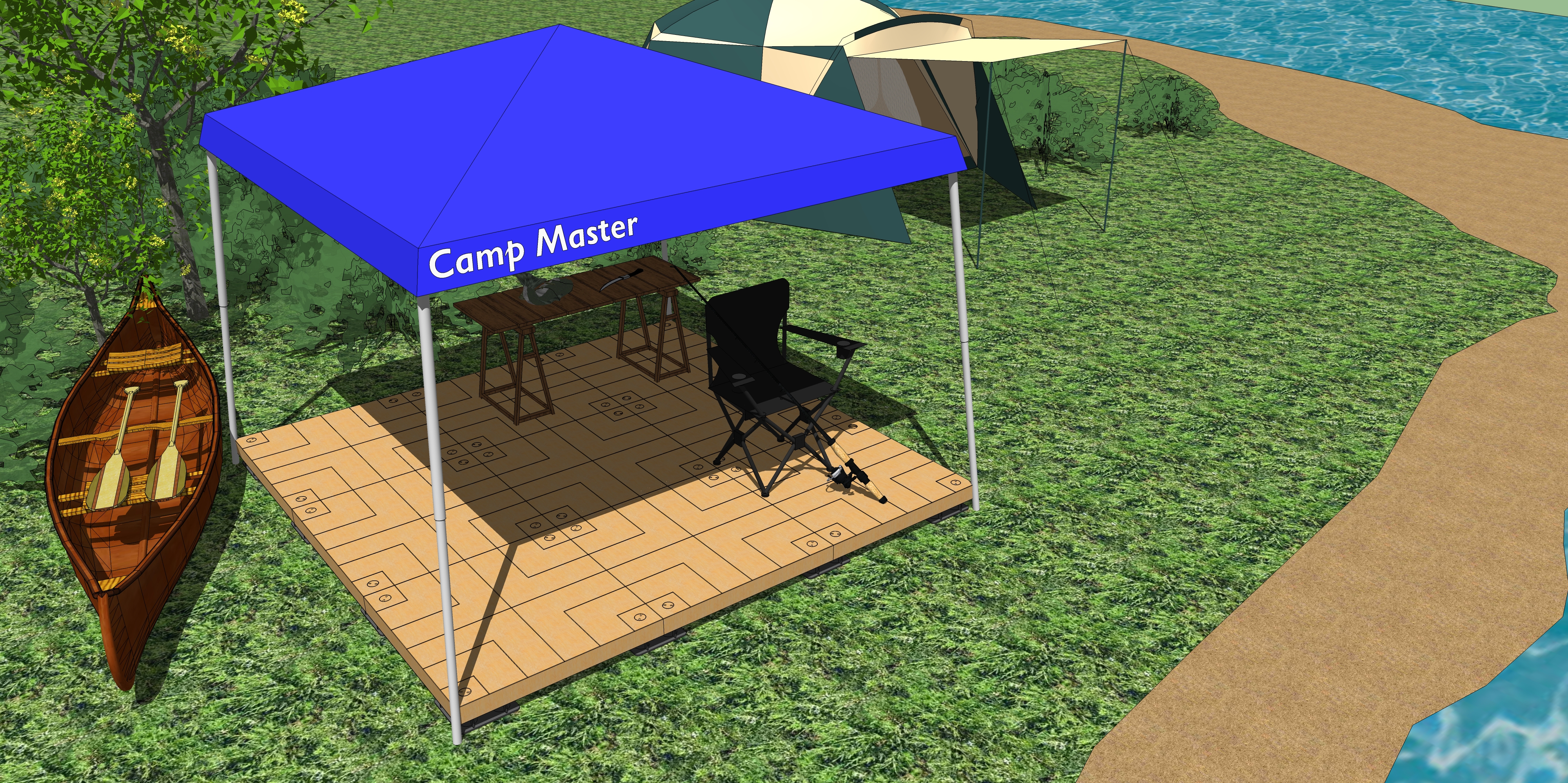 Temporary decks and platforms for outdoor activities and events