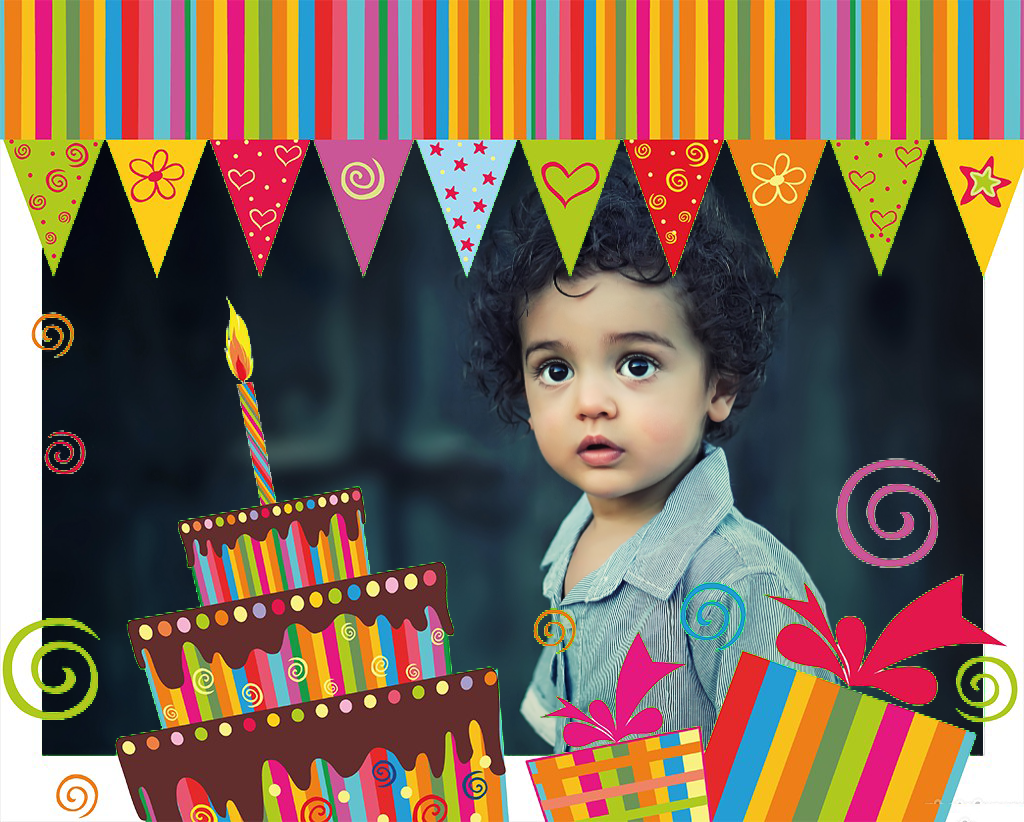 Online Greetings with happy birhtday under colors