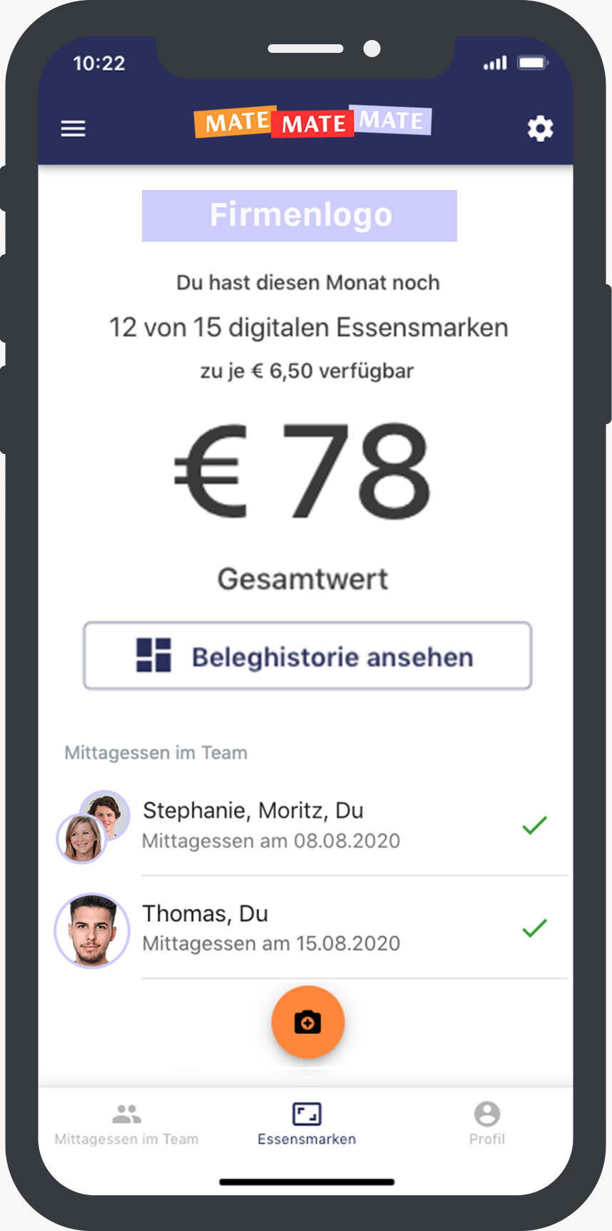 MateMateMate-App für MitarbeiterInnen