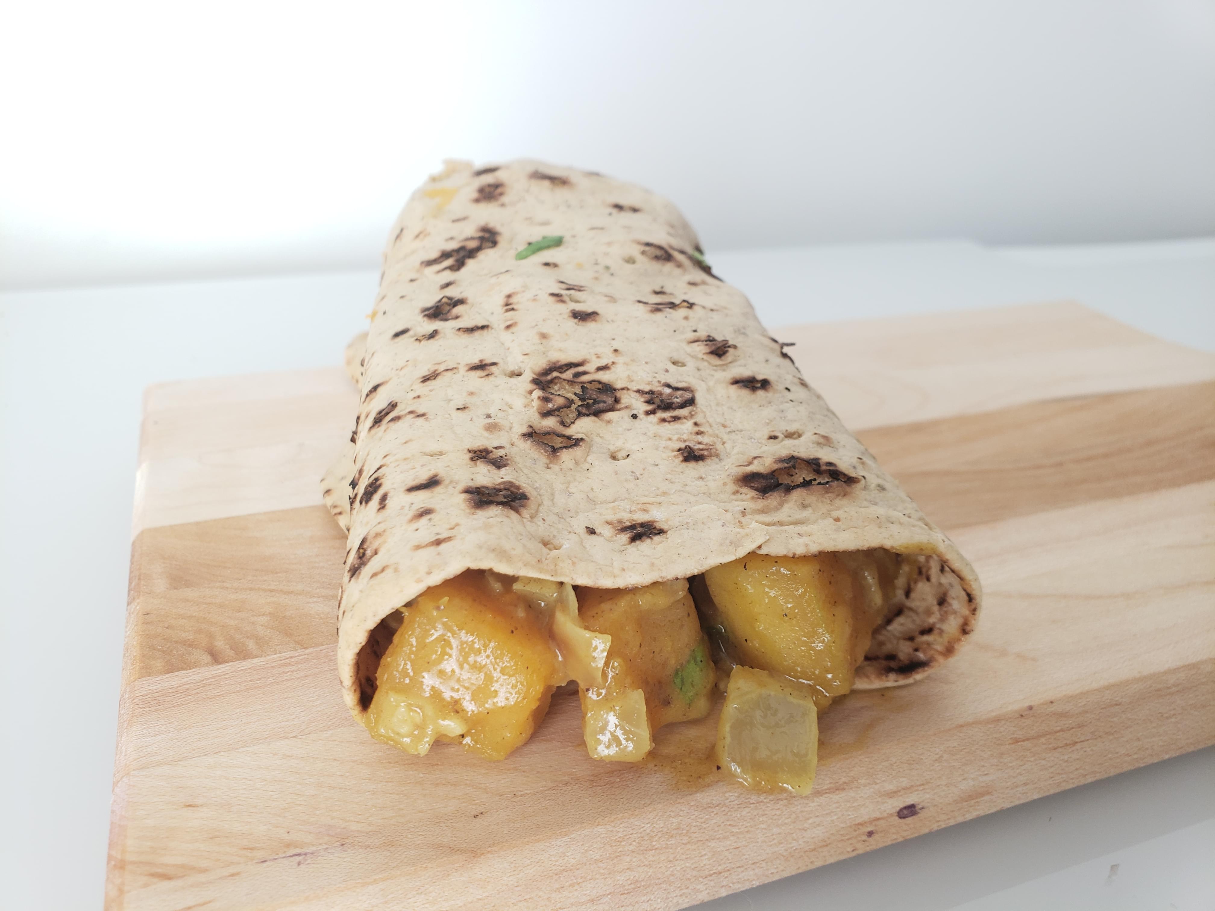 Carribean Curried Butternut Squash Roti